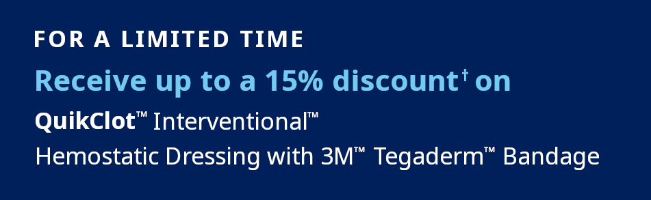 For a limited time receive a 15% discount on QuikClot